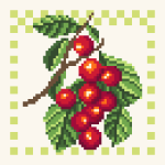 Fruit Pattern G020 Cross Stitch Pattern (Easy)