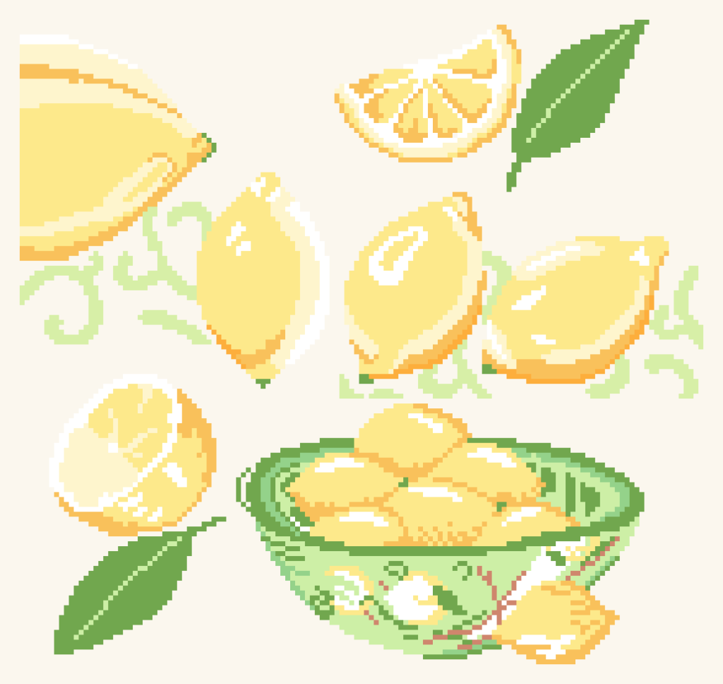 Fruit Pattern G023 Cross Stitch Pattern (Easy)