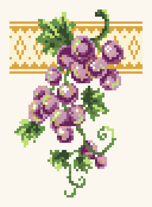 Fruit Pattern G046 Cross Stitch Pattern (Easy)