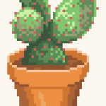 Cactus Cross Stitch Pattern (Medium)