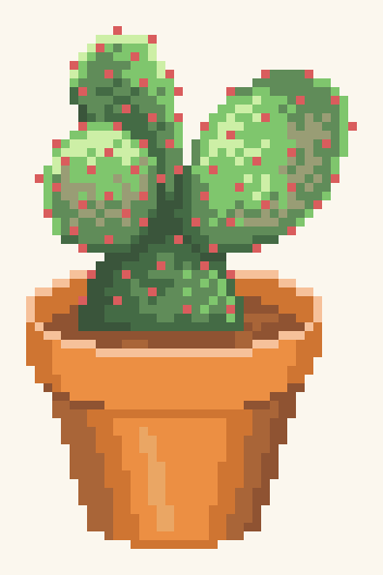 Cactus Cross Stitch Pattern (Medium)