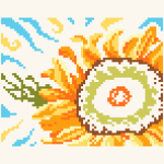 Cartoon Flower Sunflower Cross Stitch Pattern (Easy)