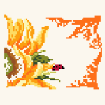 Cartoon Flower Sunflower III Cross Stitch Pattern (Easy)