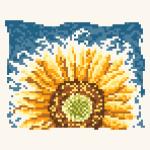 Cartoon Flower Sunflower IV Cross Stitch Pattern (Easy)